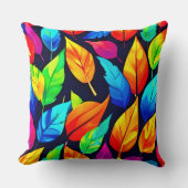 鮮やか紅葉パターン クッション (正面)