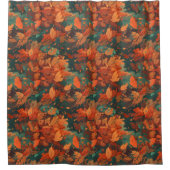 鮮やか紅葉パターン – コージー秋 シャワーカーテン (正面)