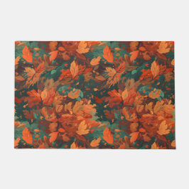 鮮やか紅葉パターン – コージー秋 ドアマット