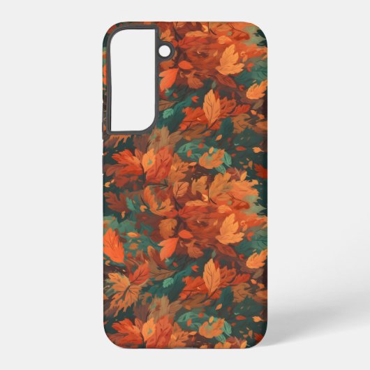 鮮やか紅葉パターン – コージー秋 SAMSUNG GALAXYケース (裏面)