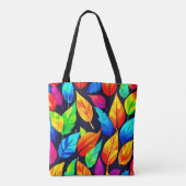 鮮やか紅葉パターン トートバッグ (裏面)