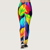 鮮やか紅葉パターン レギンス (裏面)