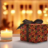 鮮やか紅葉数々の色パターン ラッピングペーパー