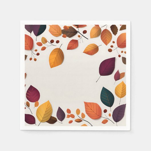 鮮やか紅葉 スタンダードカクテルナプキン (正面)
