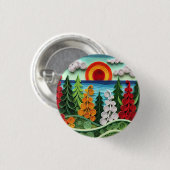 鮮やか紙クイルカラフルアート 缶バッジ (正面&裏面)