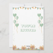 鮮やか紙吹雪誕生日Bash招待状 シーズンカード (裏面)