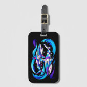 鮮やか素晴らしサメ ラゲッジタグ (正面縦)