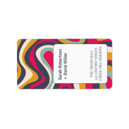 鮮やか結婚はっきりした抽象芸術 ラベル