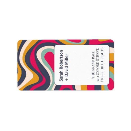 鮮やか結婚はっきりした抽象芸術 ラベル (正面)