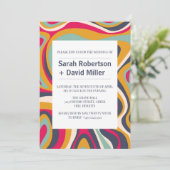 鮮やか結婚はっきりした抽象芸術 招待状 (スタンド正面)