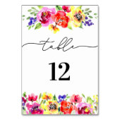 鮮やか結婚フローラ テーブルナンバー (裏面)