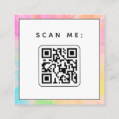 鮮やか絞り染めソーシャルメディアマネージャーのカラーバースト スクエア名刺 (裏面)