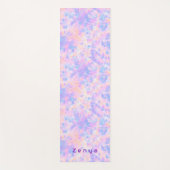 鮮やか絞り染め水色 ヨガマット (正面)