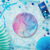 鮮やか絞り染め紙プレート ペーパープレート (パーティー)