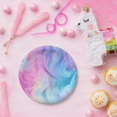 鮮やか絞り染め紙プレート ペーパープレート (パーティー)