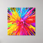 鮮やか絵を描バースト キャンバスプリント (正面)
