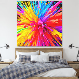 鮮やか絵を描バースト キャンバスプリント