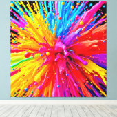 鮮やか絵を描バースト キャンバスプリント (インサイチュ (ウッドフロア))