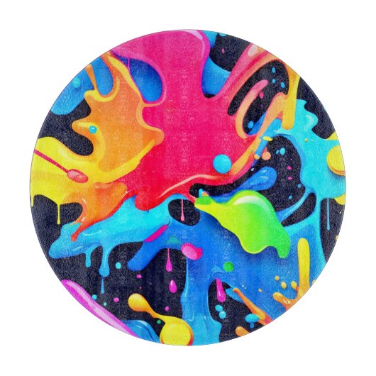 鮮やか絵を描パーティーデザイン カッティングボード (正面)