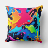 鮮やか絵を描パーティーデザイン クッション (正面)