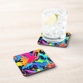鮮やか絵を描パーティーデザイン コースター (右側)