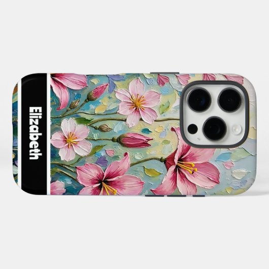 鮮やか絵を描フローラ頭が切れる電話 Case-Mate iPhoneケース (裏面 (横))