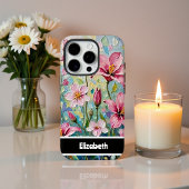 鮮やか絵を描フローラ頭が切れる電話 Case-Mate iPhoneケース