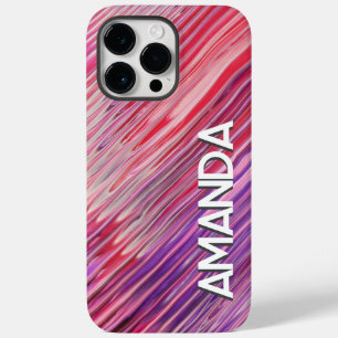鮮やか絵を描抽象芸術フロー赤紫カスタムピンク Case-Mate iPhone 14 PRO MAXケース
