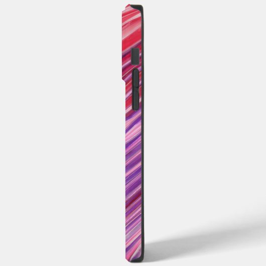 鮮やか絵を描抽象芸術フロー赤紫カスタムピンク Case-Mate iPhoneケース (裏面 / 左)