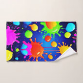 鮮やか絵を描抽象芸術 バスタオルセット (ハンドタオル)