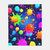 鮮やか絵を描抽象芸術 フリースブランケット (正面)