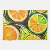 鮮やか絵を描類 キッチンタオル (横)