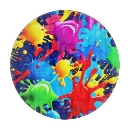 鮮やか絵を描（ばちゃばちゃ）跳ねる: A はっきりした Colorsステートメント カッティングボード