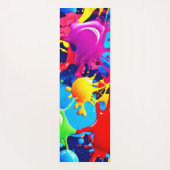 鮮やか絵を描(ばちゃばちゃ)跳ねる: A はっきりした Colorsステートメント ヨガマット (裏面)