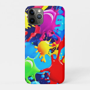 鮮やか絵を描（ばちゃばちゃ）跳ねる: A はっきりした Colorsステートメント iPhone 11 Proケース