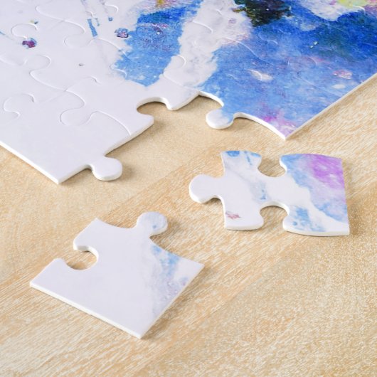 鮮やか絵画カラフル抽象芸術 ジグソーパズル (側面)