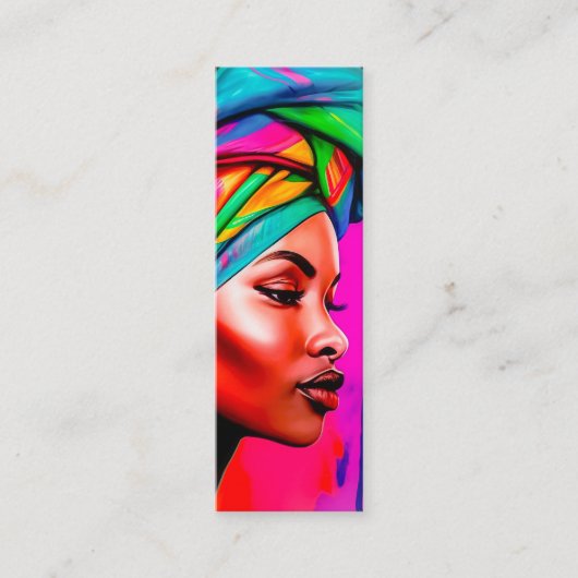 鮮やか美しいシリーズ1ブックマーク スキニー名刺 (正面)