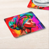 鮮やか美しいシリーズ1 スクエアペーパーコースター (アングル)