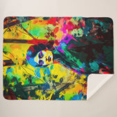 鮮やか美しい シェルパブランケット (正面(横))