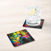 鮮やか美しい スクエアペーパーコースター (インサイチュ)