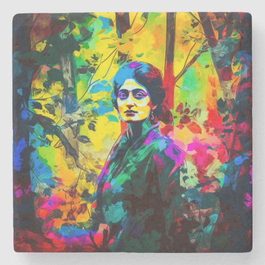 鮮やか美しい ストーンコースター (正面)