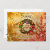 鮮やか聖降誕祭の希望、喜び、愛の聖句 シーズンポストカード (正面/裏面)