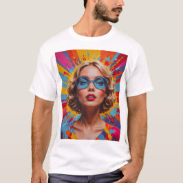 鮮やか自信の表カラフル現 Tシャツ