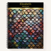 鮮やか自然はかりで測の蛇皮 ノートブック (正面)