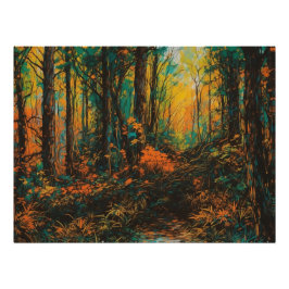 鮮やか自然フォレストの風景デジタルダウンロード ポスター