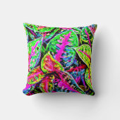 鮮やか自然ChicLeafパターン クッション (正面)
