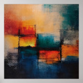 鮮やか色ブロック ポスター (正面)