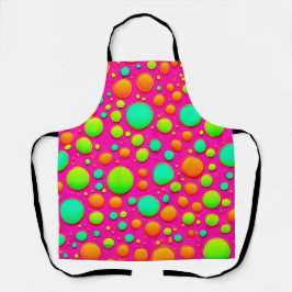 鮮やか色ポップ・アートのデザイン エプロン