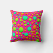 鮮やか色ポップ・アートのデザイン クッション (裏面)