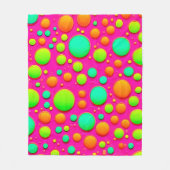 鮮やか色ポップ・アートのデザイン フリースブランケット (正面)